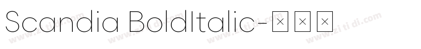 Scandia BoldItalic字体转换